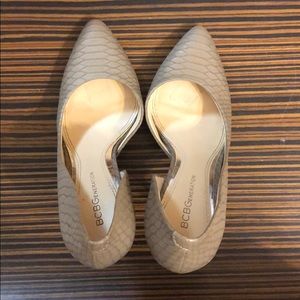 BCBGeneration Tan Heels Size 6